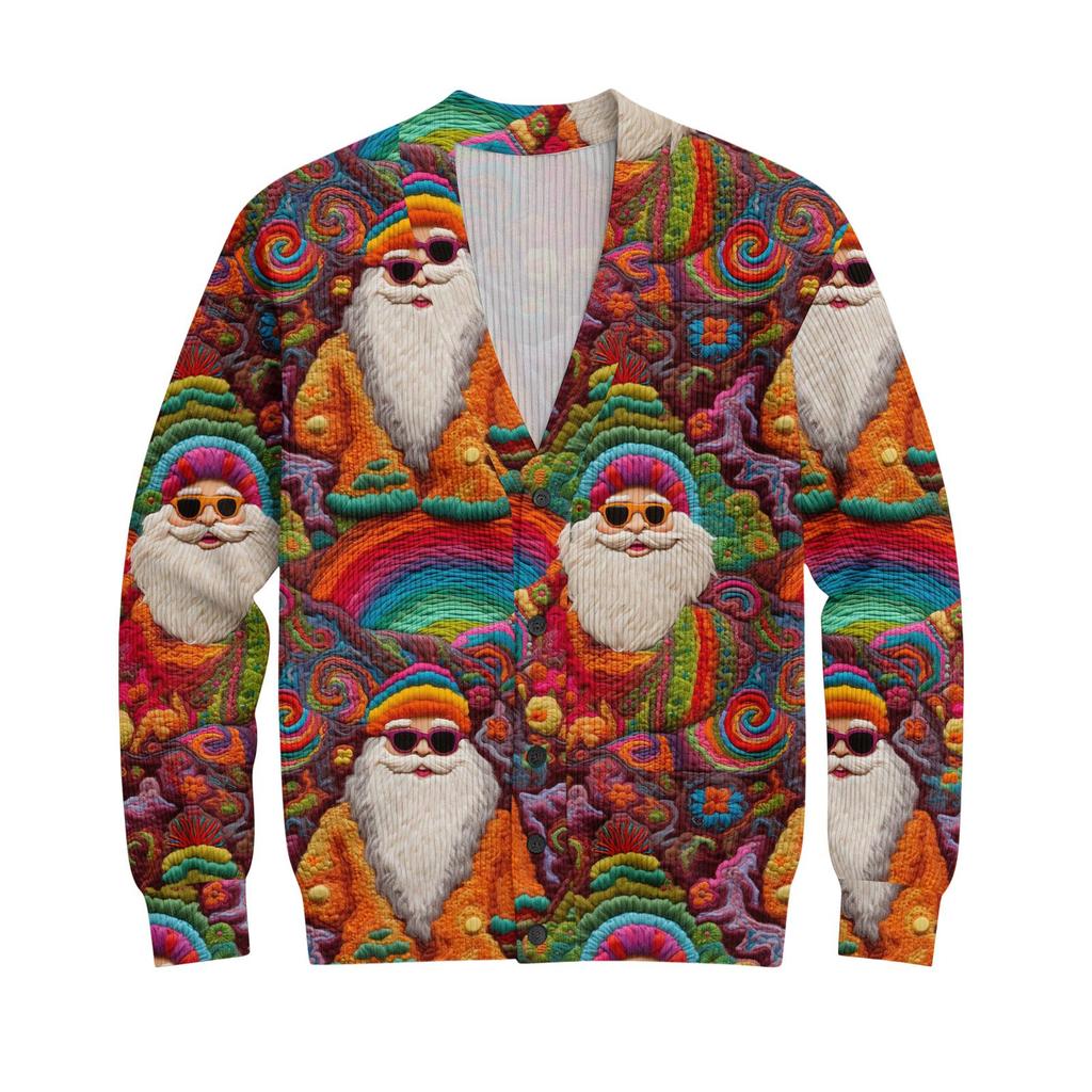 Men's Ribbed Knit Long-Sleeve Cardigan