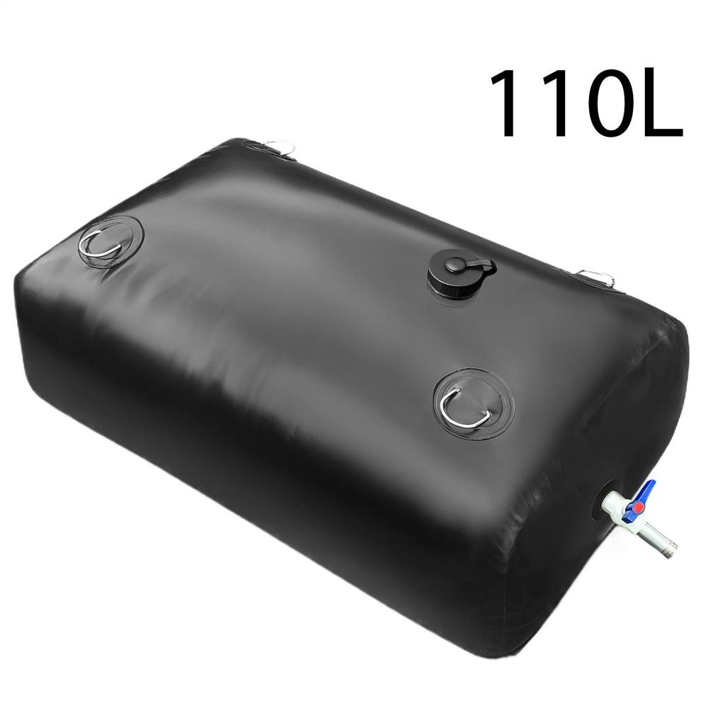 110L Water Tank Large Capacity Folding Reservoir Bag Water Bag With Spigot For Car Truck RV Camping Garden Picnic Outdoor