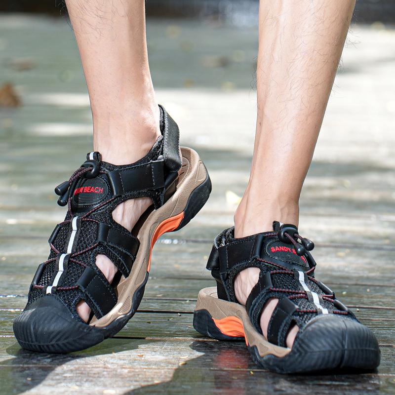 Fashion Summer Men's Sandals Casual Breathable Beach Slippers Light Non-slip Hiking Shoes Outdoor Quick Dry Wading Shoes Men Sneakers 48