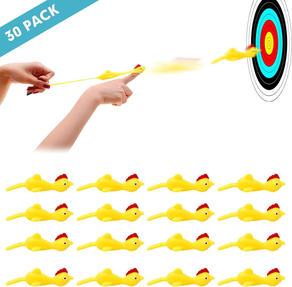 30 pieces of rubber chicken stretch chicken toys, rubber flying chicken toys, chicken pull toys, chicken game toys, chicken stretch toys, chicken toy