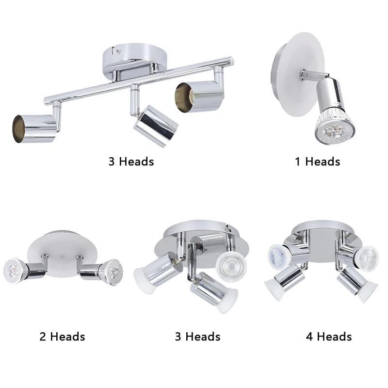 Rotatable LED Ceiling Light Angle Adjustable Multi-head Spotlights Living Room Background Exhibition Spot Lighting