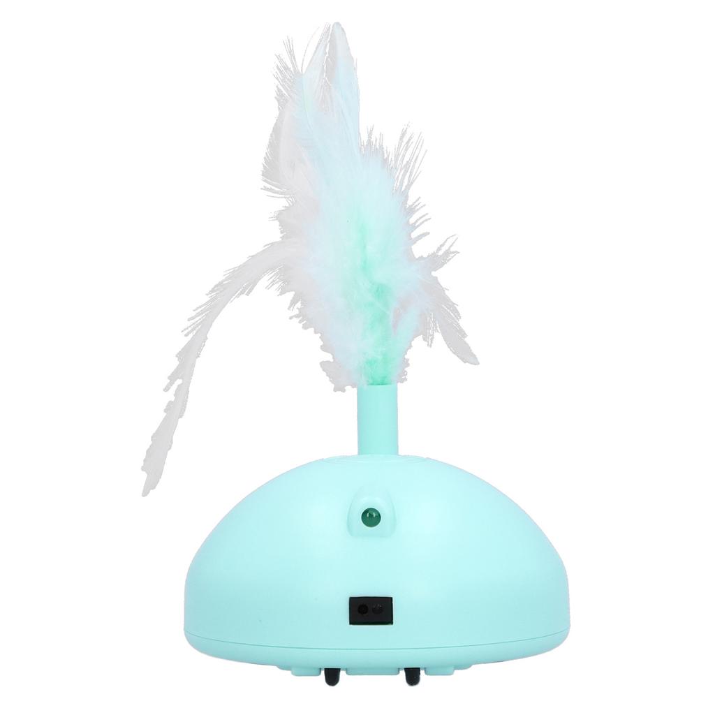 Electric Pet Funny Cat Flashing Ball Feather Turntable Toy Cat Scratching Interactive Play