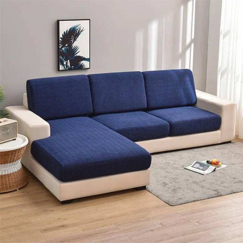 Jacquard Sofa Seat Cushion Cover Stretch Washable Removable Slipcover Sofa Cover Sofa Slipcovers Furniture Protector L-Shaped