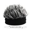 Hair Short Synthetic Mens Caps Wig Hats Hip Hop Urban Street Style Skull Beanie Hat Toupee Spiked Fake Hair Hat Wigs Short Melon Headband Headwear