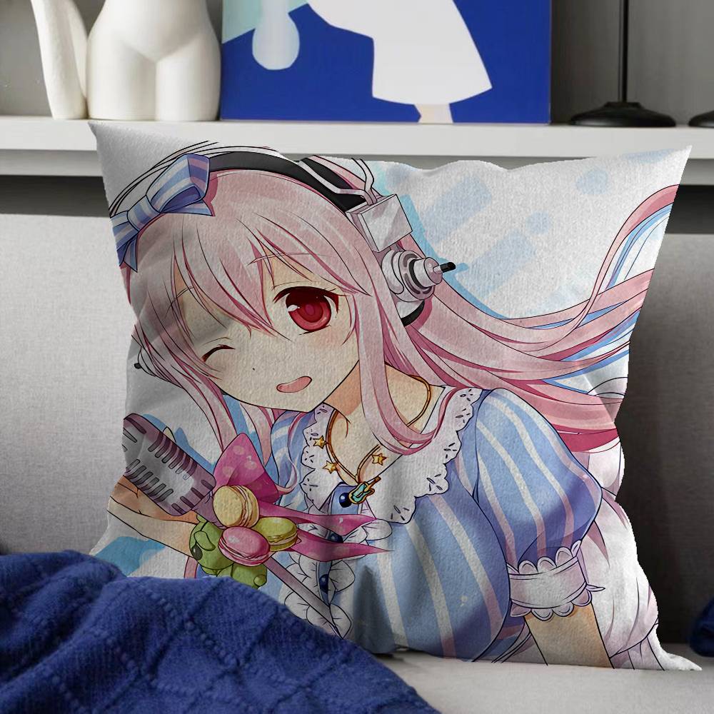 SSuper Sonico Pillow Gift Home Office Decoration Pillow Bedroom Sofa Car Cushion CoverPillow Case