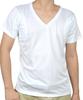 Claire Micro Cubic Deep Shirt with Underarm Sweat White V-Neck Pads, 2-Pack, Medium,