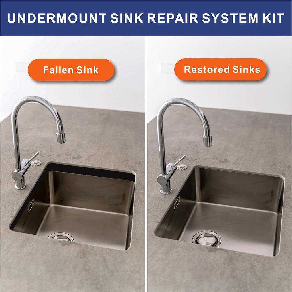 4 Pcs Undermount Sink Brackets, Undermount Sink Support, Undermount Sink Repair kit, Sink Bracket for Kitchen, Undermount Sink Brackets for Narrow