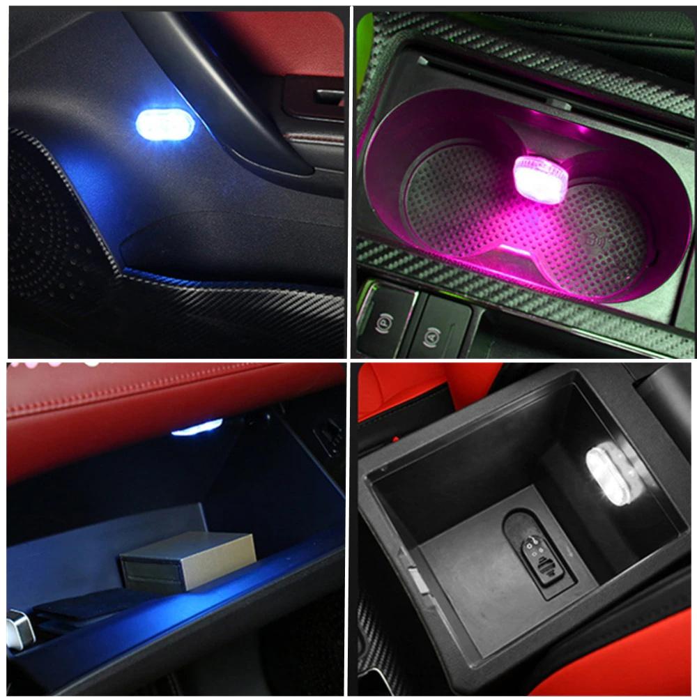 Car LED Touch Light Mini Portable Wireless Dome Light USB Rechargeable Interior Reading Lamp for Car Roof, Trunk, Camping