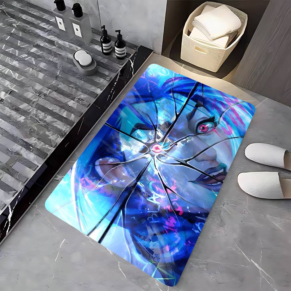 1PC Anime J-Jinx Game Kitchen Mat Kids Room Bedroom Decoration Balcony Anti-Slip Doormat Living Room Alfombra