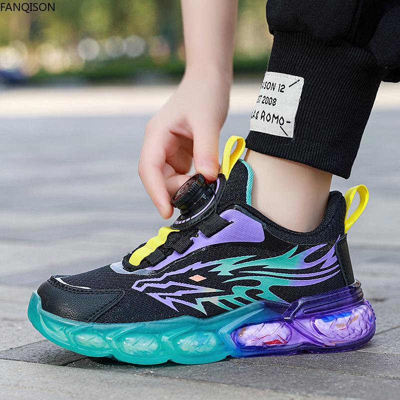 Весенне-осенняя детская дышащая сетчатая детская спортивная повседневная обувь — фото 13