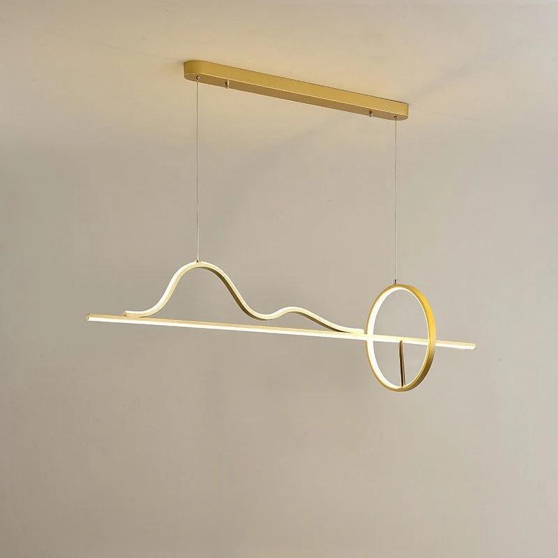 Modern minimalist restaurant chandelier remote dimmable Nordic creative LED chandelier living room lighting home decoration