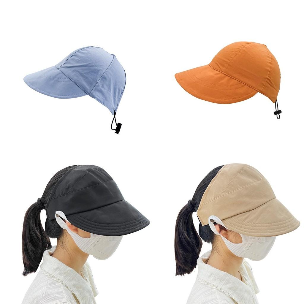 Sun Solid Color Protection Hat Uv Protection Fisherman Hats Wide Outdoor Brim