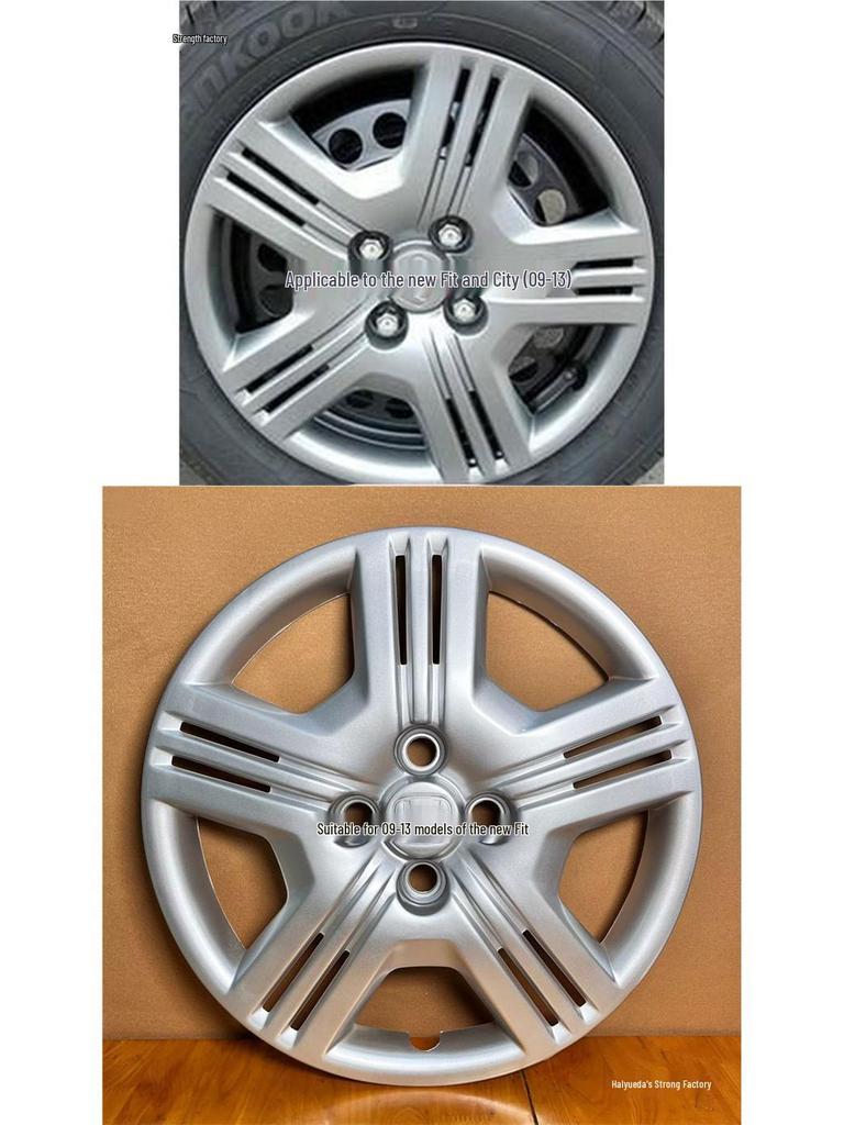 Fits 2009-2013 Honda Fit and 15-inch Honda City: Wheel Covers, Steel Rim Decor, Tire Caps, Wheels.
