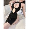 New Sexy Split Cheongsam Halter Hollow Dew Chest Both Sides Forking Dress Summer New Korean Style Women's Fashion Clothing ONM6