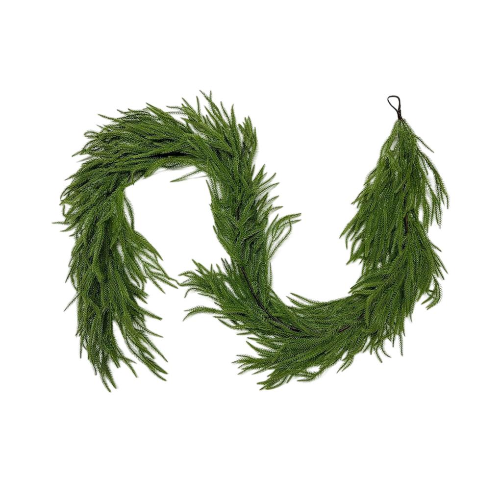 Christmas Vine Artificial Green Plant Festive Holiday Door Stair Hanging Decor Collectible Christmas Home Decor Gift Ornament