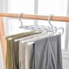 Folding magic 5-layer stainless steel trouser clip saves space and retractable multi-layer hanger for hanging trousers and scarv