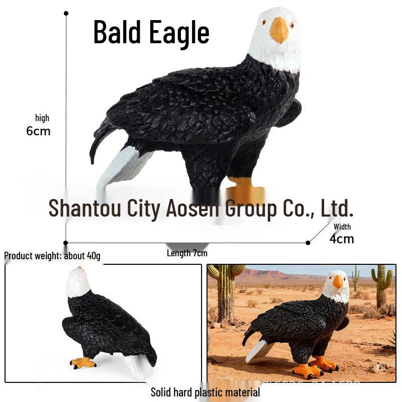 Children s Bald Eagle and Owl Simulation Animal Model Toy