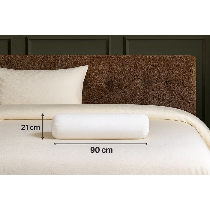 Traversins - PROMO LINGE - Polyester - 90 x 21 cm - Blanc