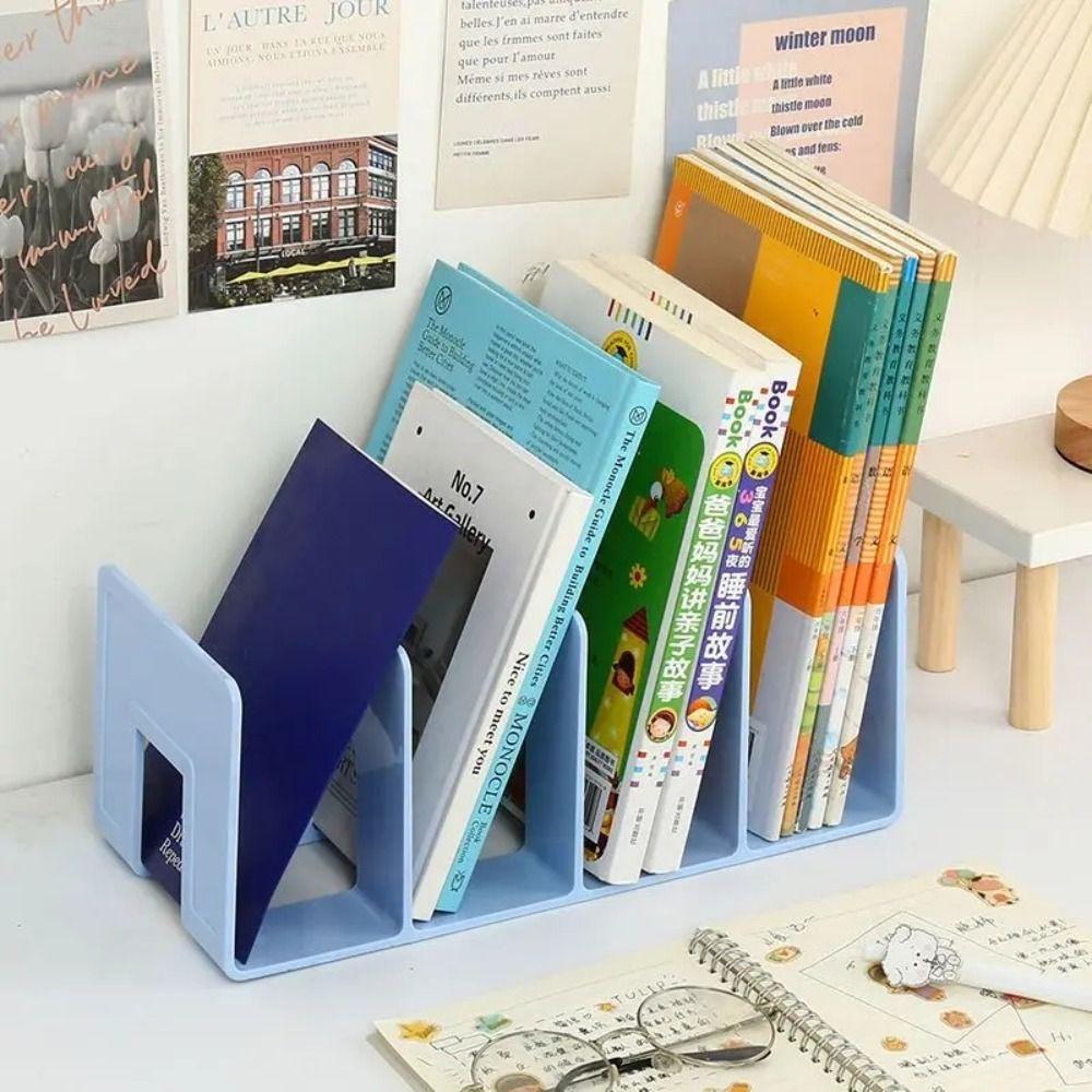 Display Divider Book Stand Bookshelf Desk File Sorter Stationery Desktop Bookends Magazine