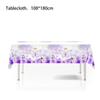Purple Butterfly Themed Party Tableware Set: Includes Tablecloth, Plates, Cups, Napkins, and Decorations. Perfect for Birthday Celebrations.
