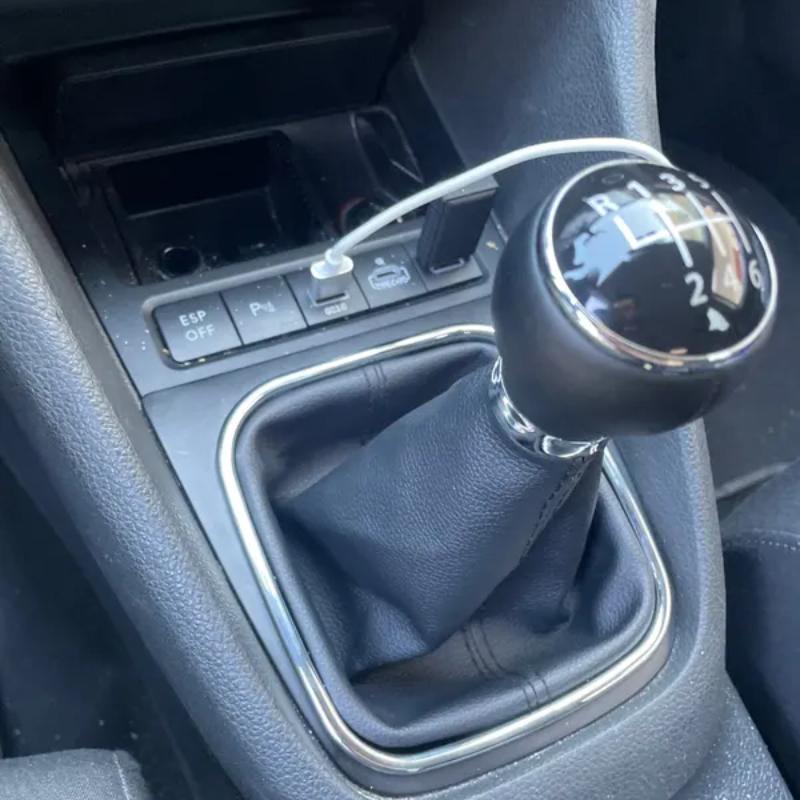 5/6 Gang Schalthebelknauf mit Ledermanschette für Volkswagen VW Golf 5 V 6 VI MK5 MK6 Jetta 2005-2014 Car Stying
