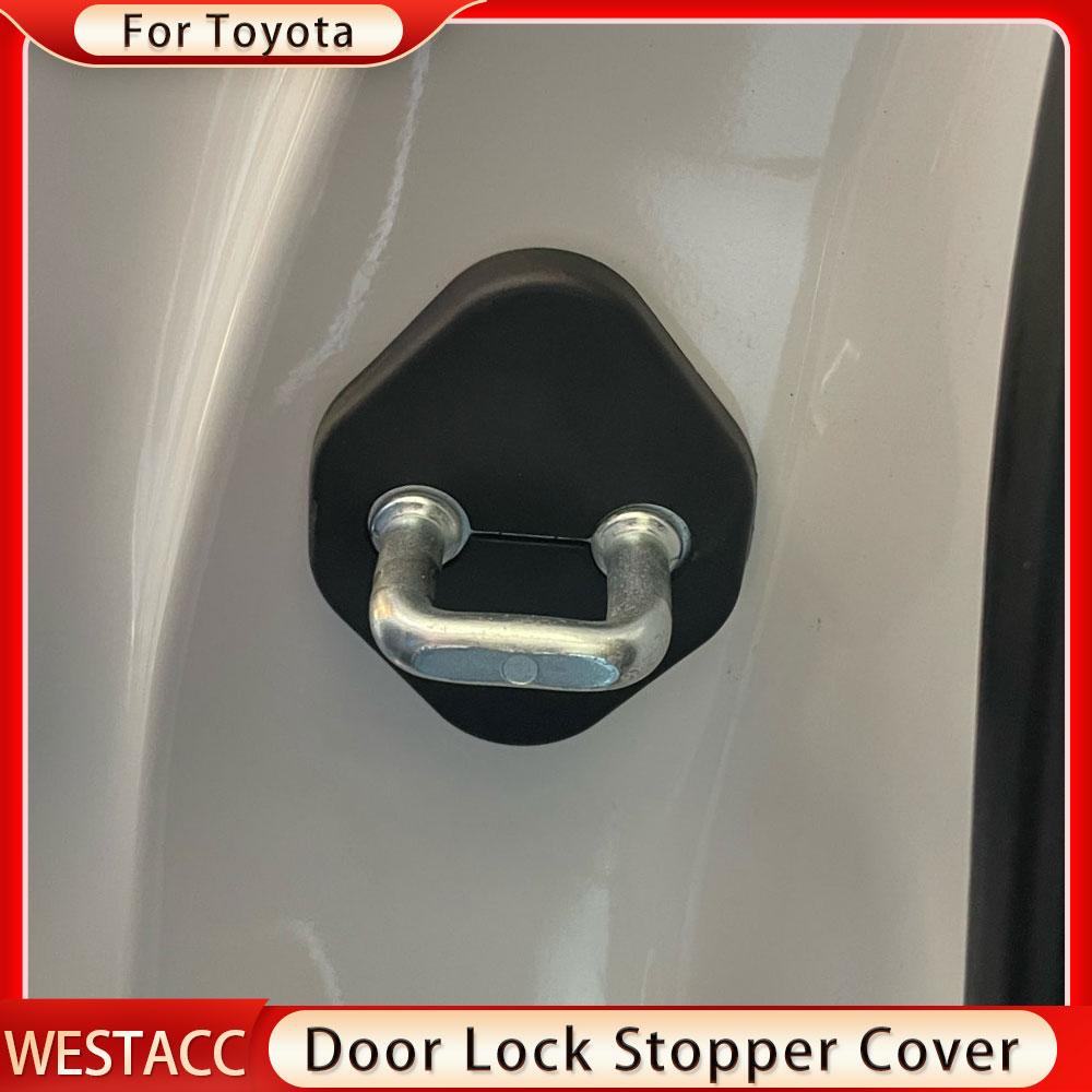 4 Stück ABS Autotürschlossabdeckung Türstopperabdeckung für Toyota Camry 2008–2013 Corolla 2008–2013 RAV4 RAV 4 2013–2018