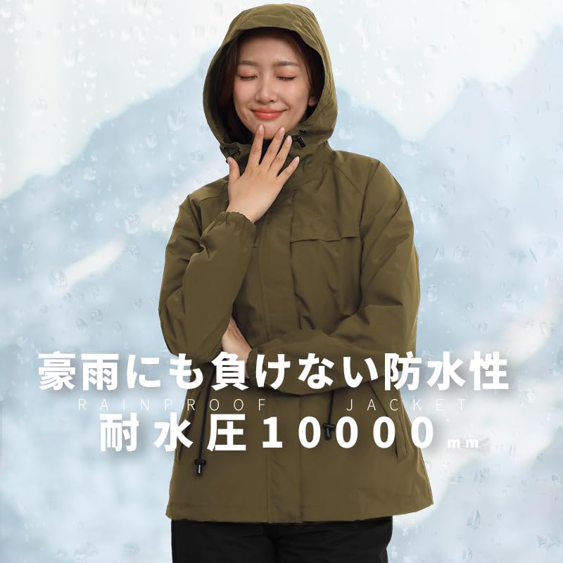 suit top and bottom set water Aoki Outdoor Golf mountain mountain rainy season protection Rainwear, Raincoat, Women's [Rain Waterproof, repellent,