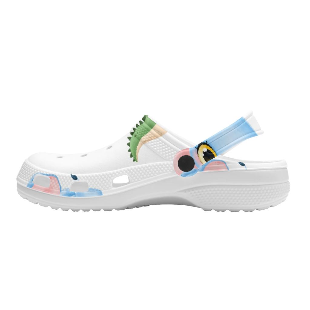 Adult Unisex Cartoon Printed EVA Casual Clogs Lightweight Breathable Slip On Soft Shoes Lightweight Summer Sandals Daily Walking