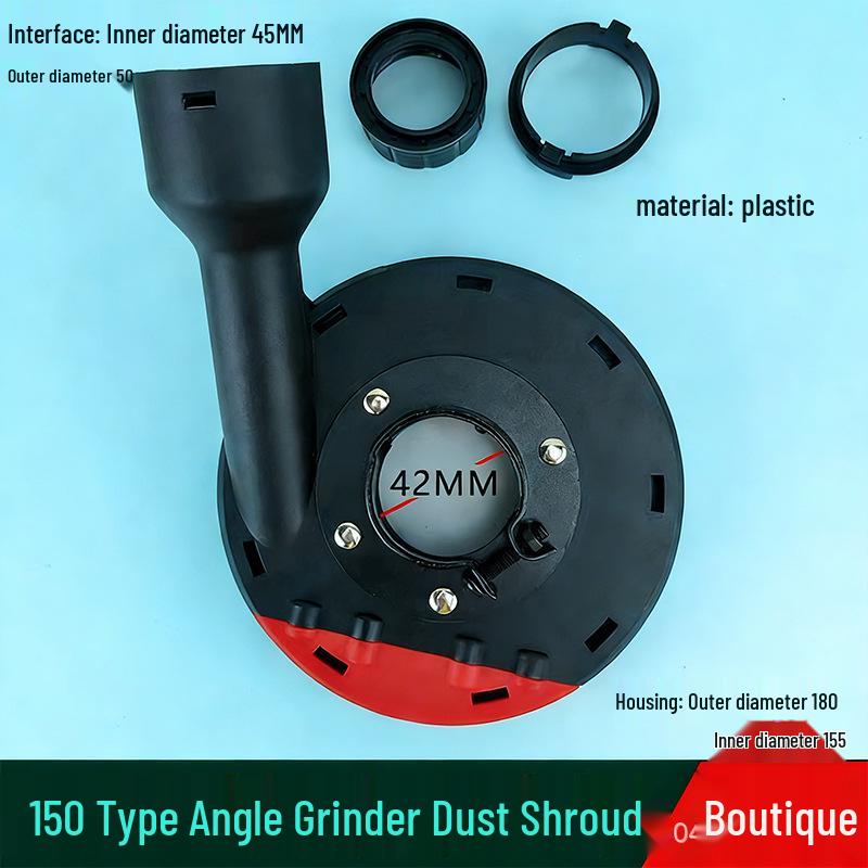 Universal Dust Extraction Cover for Angle Grinder - Complete Set with Bristle Brush and Protective Dust Isolation