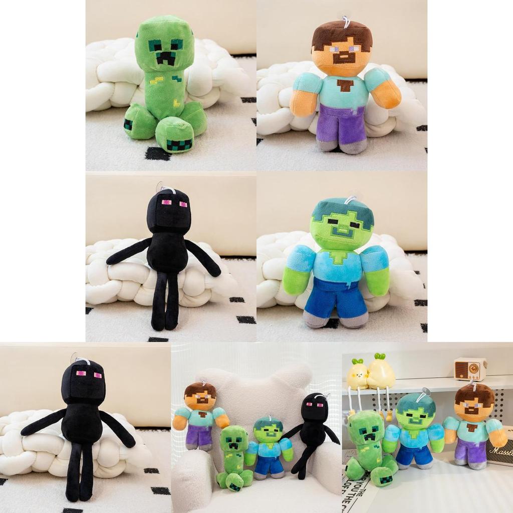 Minecraft Creeper Steve Enderman Plush Toy With Short Pile Fabric For Kids And Collectors