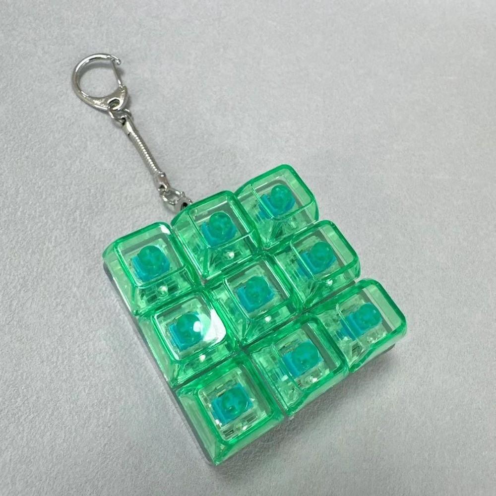 Relaxing DIY Keyboard Fidget Keychain Keys Button Relief Stress Finger Keyboard Cap Pass The Time Keycap Clicker Toy Adult