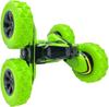 Threeking RC Stunt Cars Auto na dálkové ovládání Oboustranné řízení otočné auto o 360 stupňů, zelená