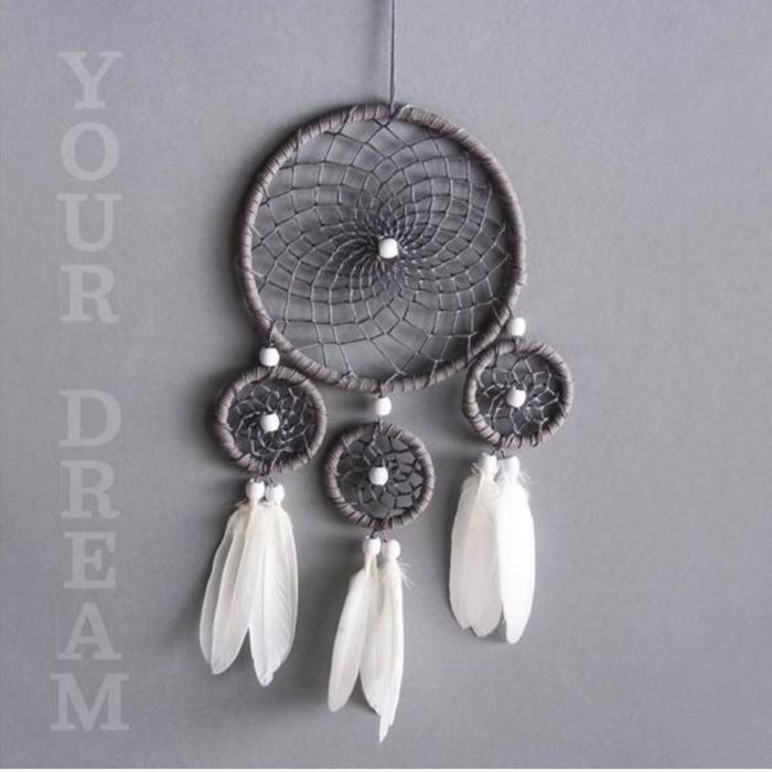 2 kits DIY Attrape-rêves blancs et gris
