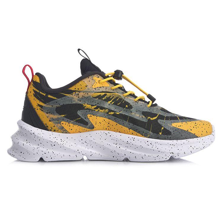 Li Ning Night Elf Sports Shoes Kids Sneakers Yellow Black YKCQ234-7
