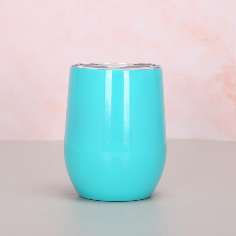 12oz Eggeskallkopp 304 Rustfritt Stål Dobbeltlags Vakuum Fargespray Maling Eggekopp Swig Stor Magekopp