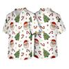 Men's Christmas Theme Caregiver Uniform, Holiday Scrub Top for Nurses and Workers