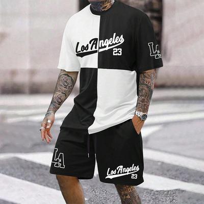 Moda Stampa 3D Completo da Uomo Abbigliamento Oversize Manica Corta Pantaloncini Completo Abbigliamento Sportivo da Uomo Estate Casual
