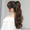 Synthetic Long Straight Claw Clip On Ponytail Hair Extensions 50cm Heat Resistant Pony Tail Hair Piece For Women Daily Party