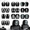 2Pcs Dust-proof Halloween Scary Headrest Covers  Auto Interior Decoration