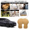 PU Leather Car Cushion Ergonomic Memory Foam Seat and Lumbar Pressure Breathable Car Cushion Akiyama Chestnut 1 Piece Design, Relief, Brown,
