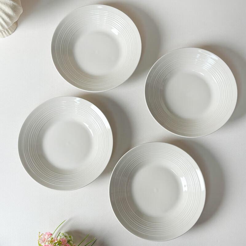 Minimalist Glazed Ceramic Dinner & Soup Plate Set