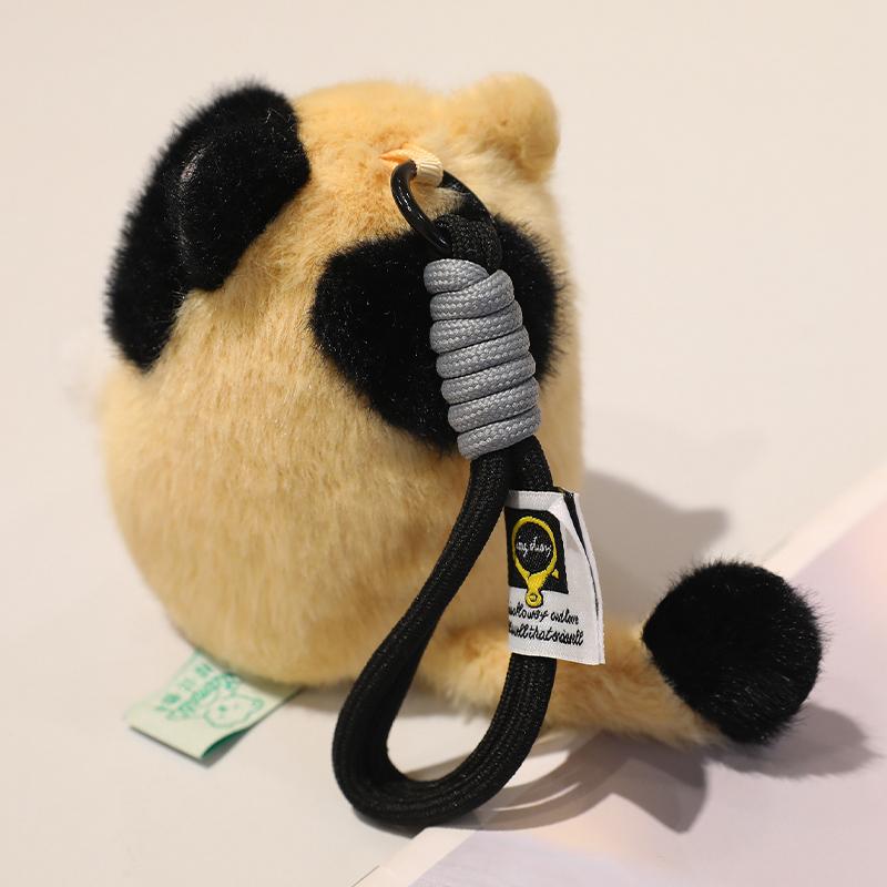 12Cm Chubby Round Cute Plush Cat Keychain Soft Squeezable Stress Relieving Stuffed Toy Kawaii Kitten Calico Cats Doll