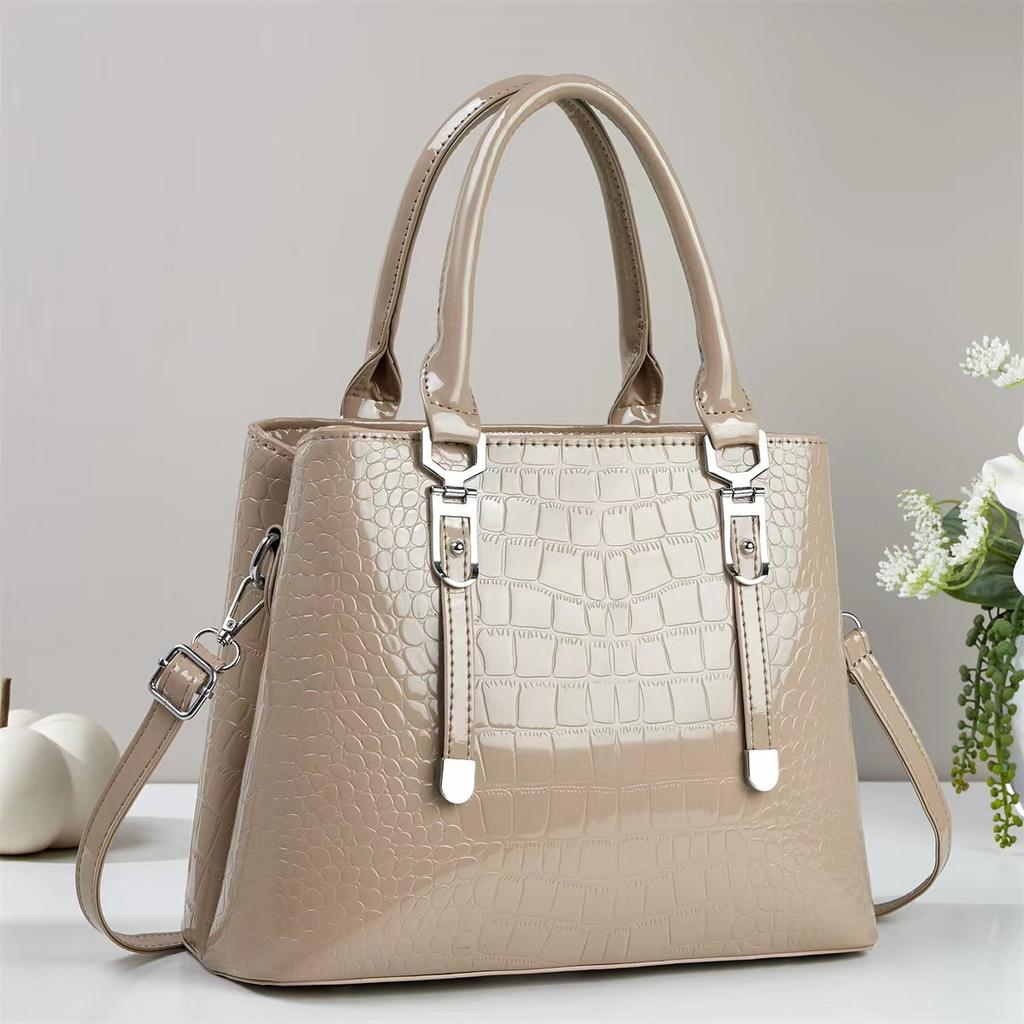 Crocodile Pattern Tote Bags with Top Handle Crossbody Purses for Women Handbag and Purse Women's Patent Leather Top-handle Work Shoulder Satchel