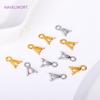 18K Gold Plated Brass Pendant Clasps Pinch Clip Bail Hooks Connector,Pinch Pendant Bail,Jewelry Making Supplies Wholesale