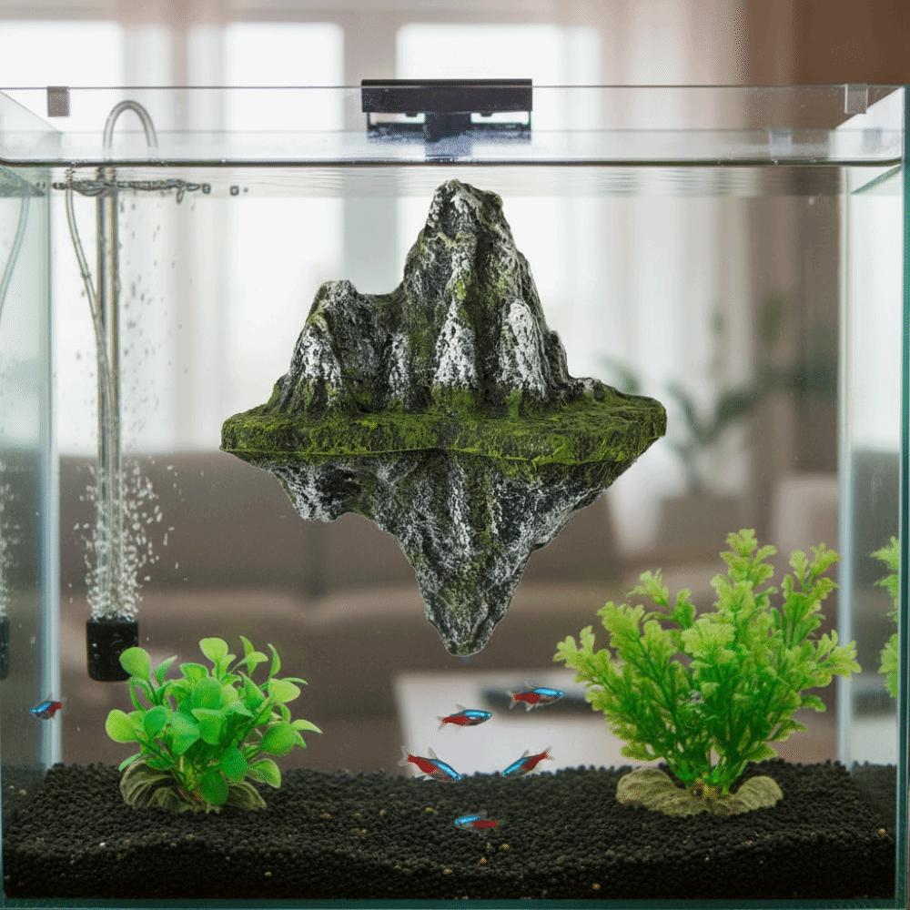 Handmade Aquarium Floating Rocks Realistic Rockery Landscaping Stone Desktop