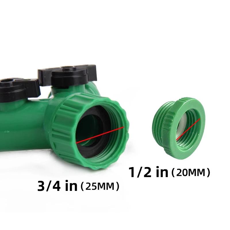 2 Way Garden Water Pipe Connectors Pipe Adapter Y Shape Hose Splitter Valve Three Way Plastic Valve With Switch