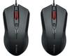 Silent USB 4 3 Adjustable 5 DPI High 3 Adjustable Ergonomic Ideal for Office Black E-YOOSO Mouse, 2-Piece Set, Optical, Wired, Buttons, Settings,