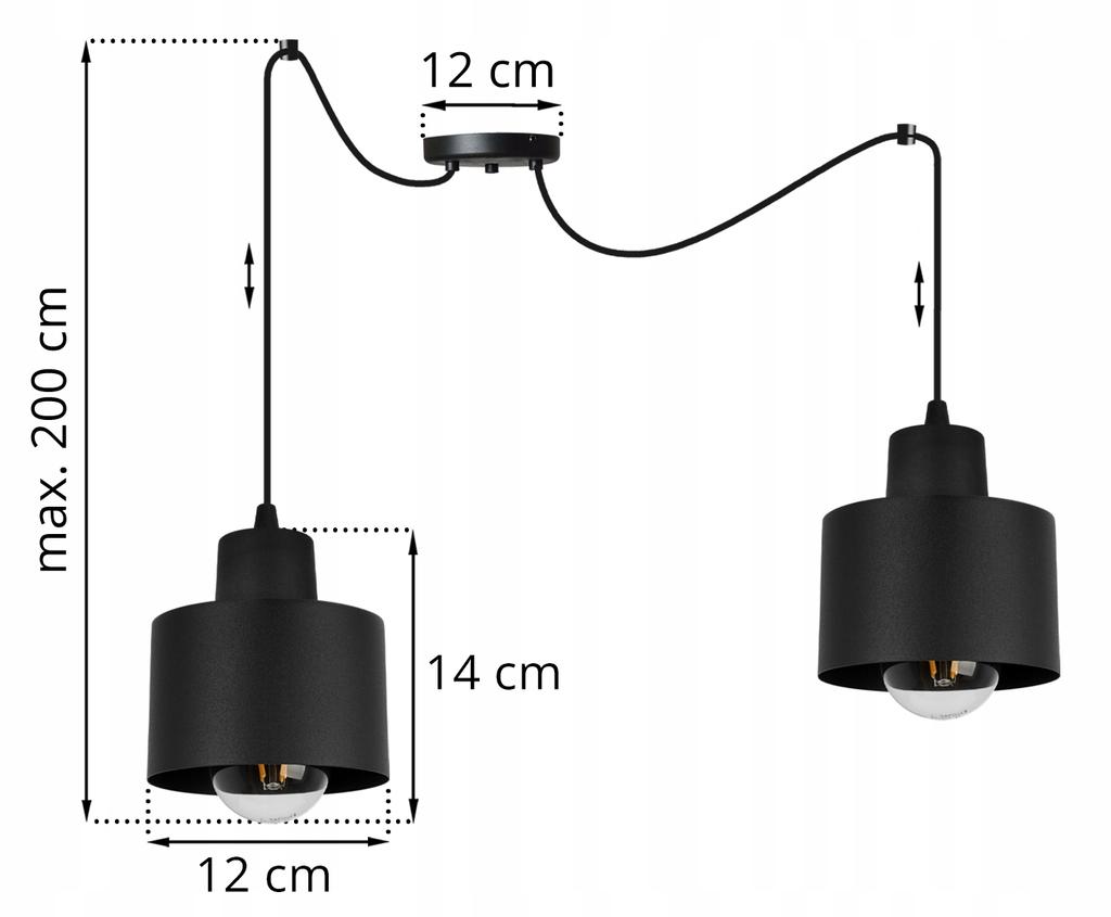 MODERN CEILING HANGING LAMP BLACK LED LAMP