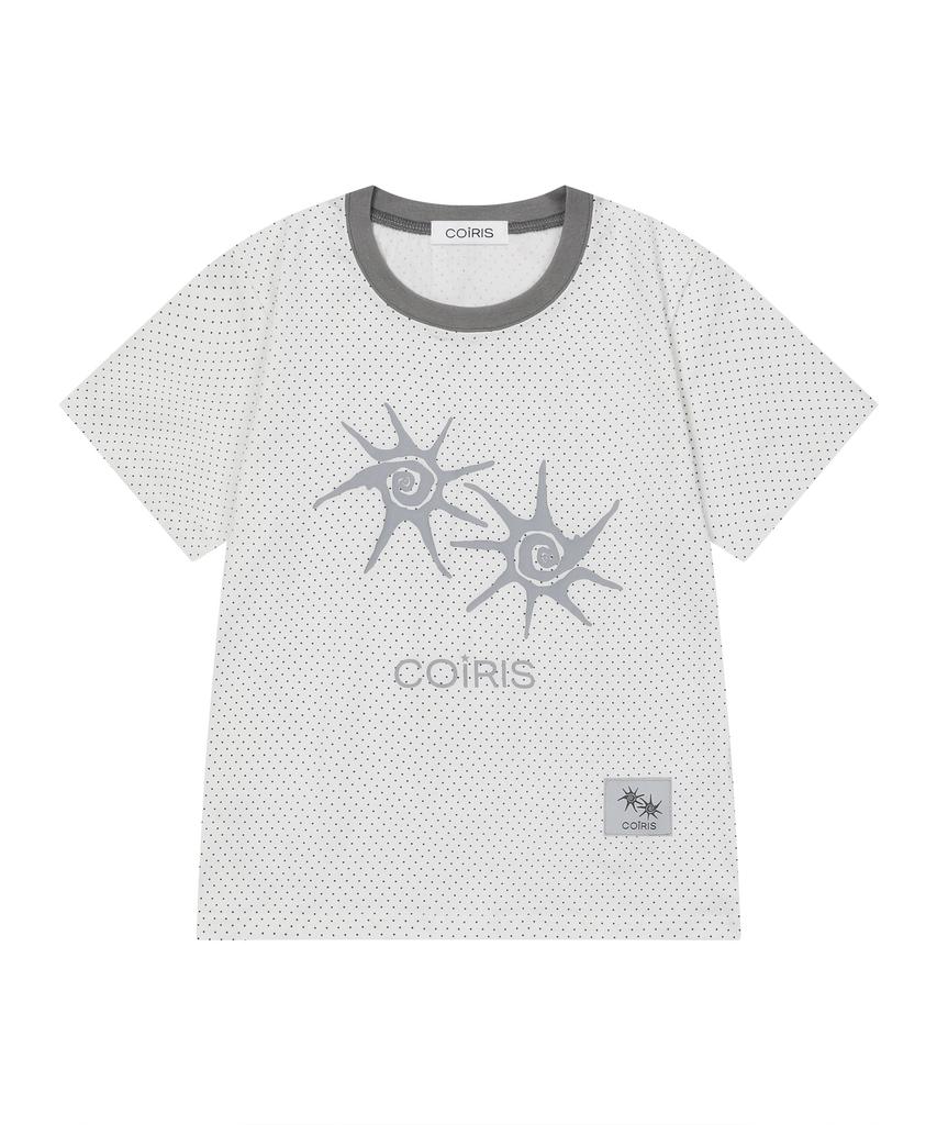 Koiliseu Soluna Dot Color Block Short Sleeve T-Shirt (5 Colors)