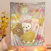 Cute Bear RRilakkumas Cartoon Tapestry Art Science Fiction Room Home Decor Art Home Decor
